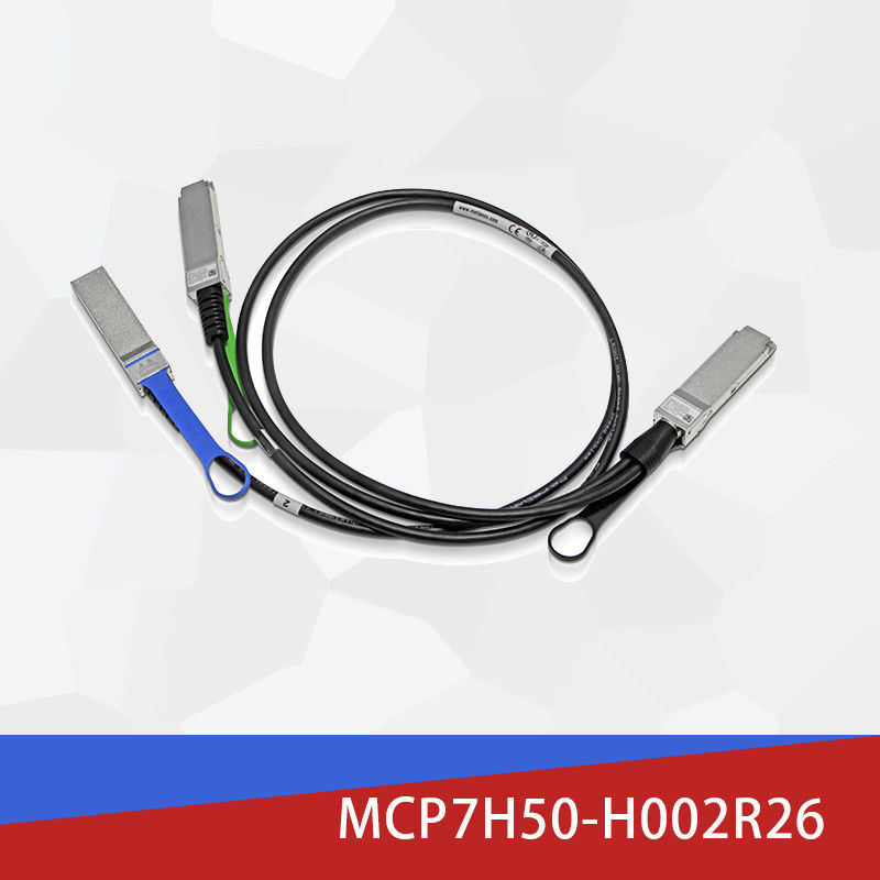 câble MCP7H50-H002R26 MCP7H50-V0xxR QSFP56 de 2m HDR100 Mellanox DAC Cable Direct Attach Fiber