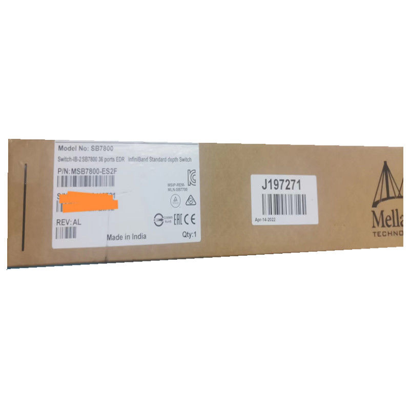 Le commutateur-IB 2 de réseau de MSB7800-ES2F Mellanox a basé les ports QSFP28 d'EDR InfiniBand 1U 36