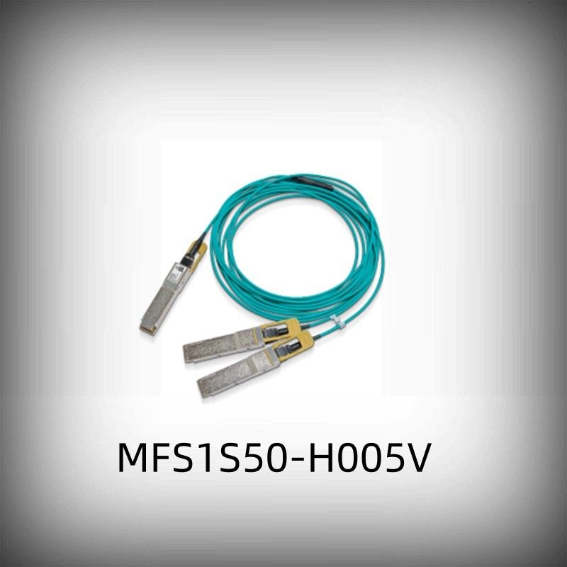 Bas Ethernet 200GbE de câble de diviseur du câble MFS1S50-H005V de Mellanox AOC de latence à 2x100GbE 5m