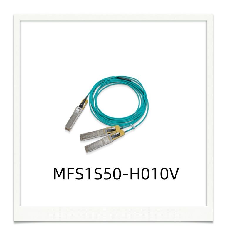 MFS1S50-H010V 200GbE au câble optique actif InfiniBand de la fibre 2x100GbE câble le câble de Mellanox AOC