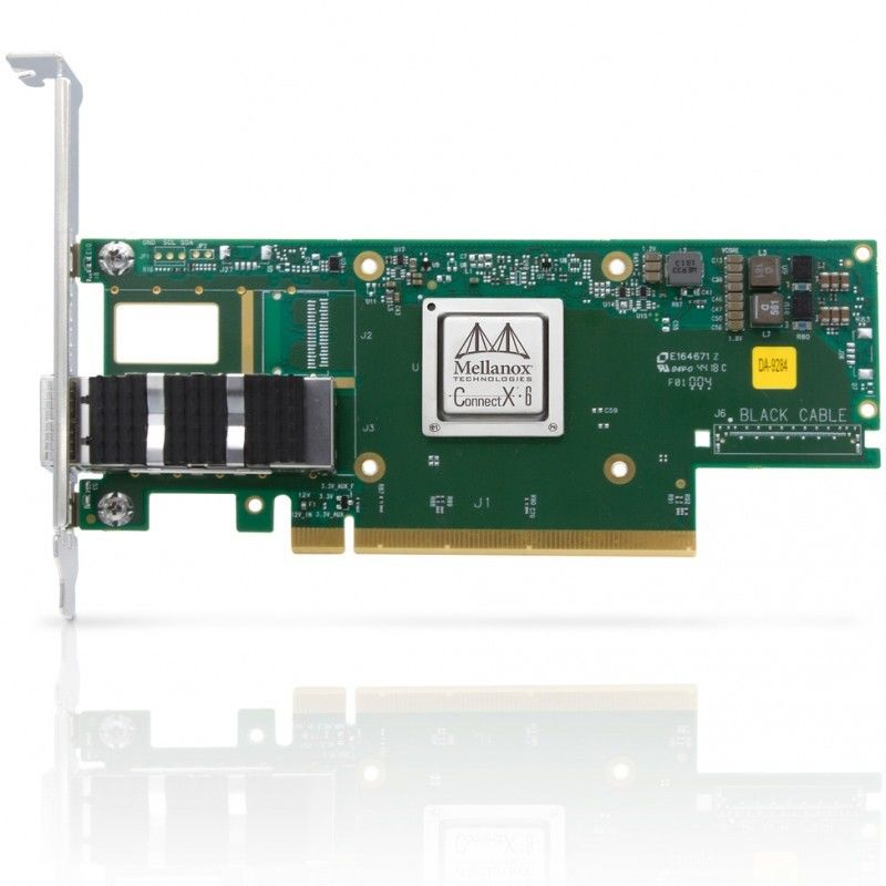 NIC ConnectX- de MCX653106A-ECAT Mellanox 100gb 6 VPI Hdr100 Edr Ib à double accès