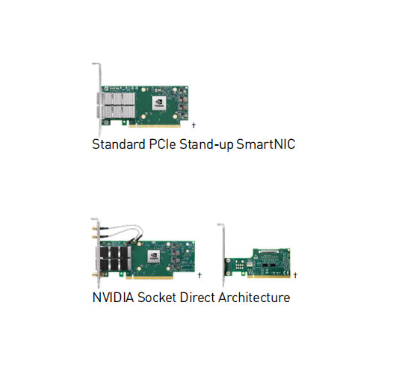 Cartes d'adaptateur InfiniBand et Ethernet à port unique HDR 200 Gb/s, PCIe 3.0/4.0 x16