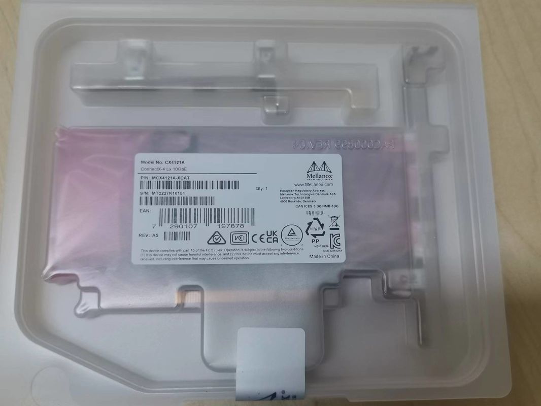 Carte réseau 10GbE SFP28 à double accès PCIe3.0 X8 d'en Mellanox de MCX4121A-XCAT ConnectX-4 Lx