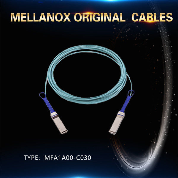 MFS1S00-H030V ((980-9I440-00H030) câble réseau Aoc IB HDR jusqu'à 200 Gb/s QSFP56 30m 200 Gbbase-AOC QSFP56 à QSFP56
