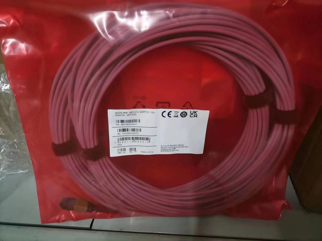 Cable DAC Mellanox MCA4J80-N005 câble de cuivre actif IB double port NDR 800 Gb/s OSFP 5 mètres