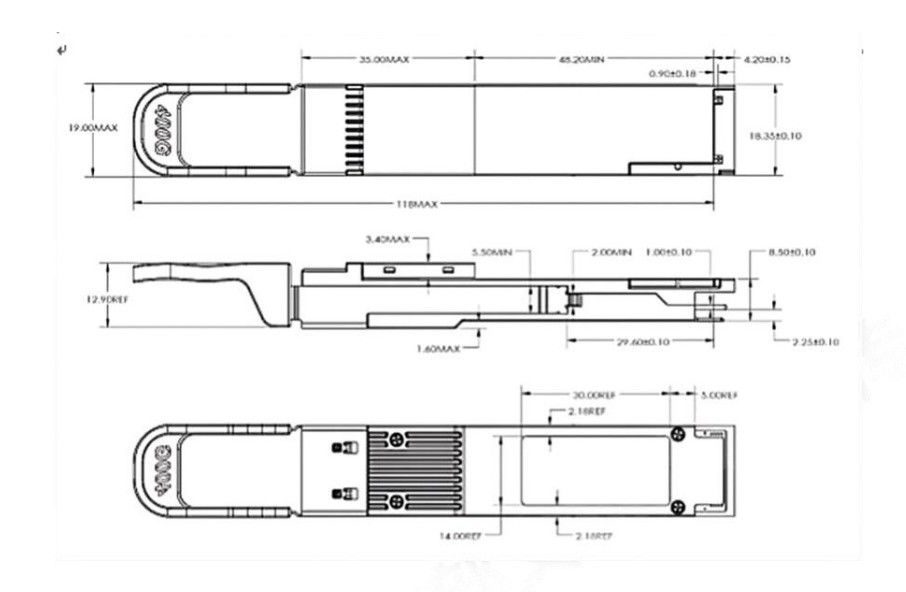 Solution de connexion réseau Ethernet 400G QSFP112 DR4 Émetteur-récepteur optique pour la transmission en fibre optique en mode unique jusqu'à 500 m