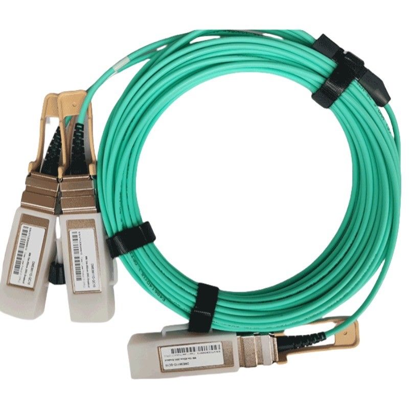 Transcepteur optique branché à chaud et câble optique actif de 200G QSFP56 à 2x 100G QSFP56 avec modulation PAM4 de rupture
