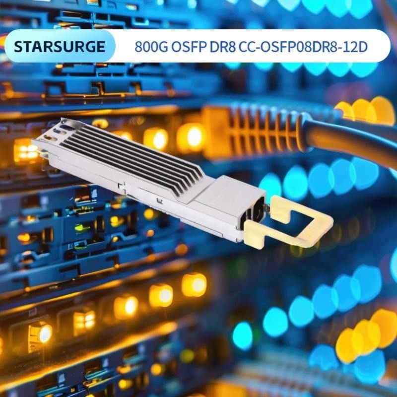 Interconnexion informatique Transcepteur optique OSFP à 800 Gbps avec connecteur MTP8APC double branché à chaud et débit de données élevé