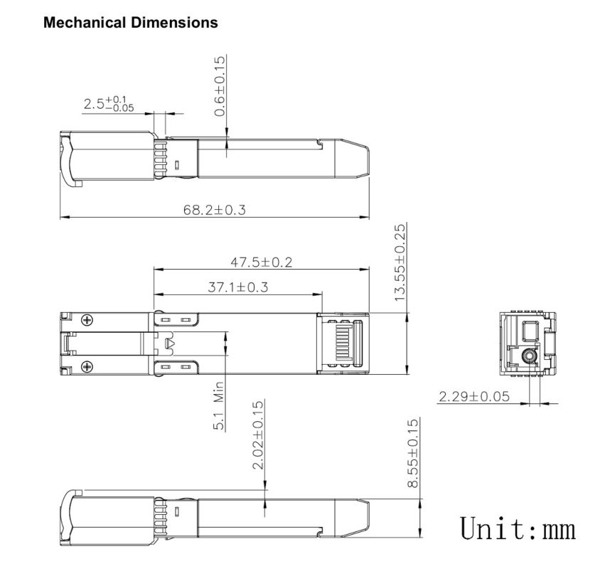 Solutions de réseau transparentes avec module émetteur-récepteur optique bidirectionnel SFP de 10 Gb/s et OTU2/OTU2e à une portée maximale de 80 km