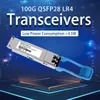 Qsfp28-100g-Lr4 100g Qsfp28 10km 1310nm Sm Module de récepteur optique à double fibre optique LC SFP Lr4 Prix bas