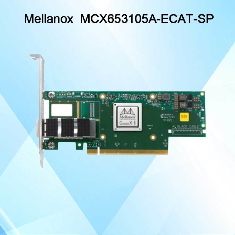 Nvidia MCX653105A-Ecat-Sp Connectx6 à port unique Osfp56 EDR 100 Go/S carte réseau Vpi à bande infrarouge
