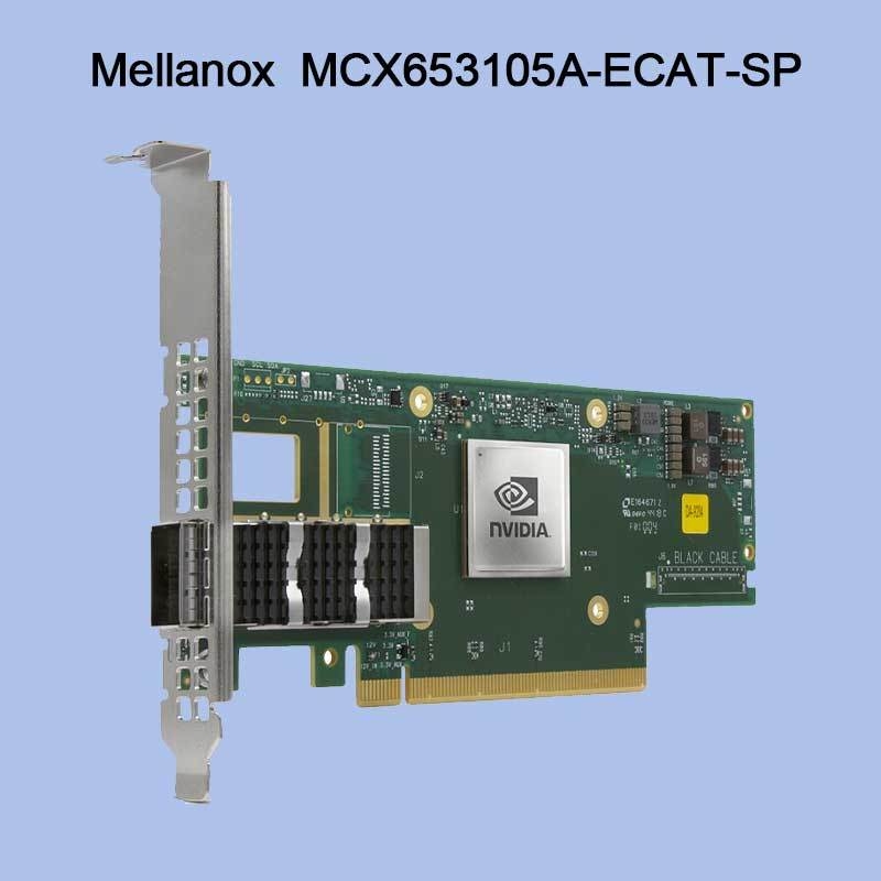 Nvidia MCX653105A-Ecat-Sp Connectx6 à port unique Osfp56 EDR 100 Go/S carte réseau Vpi à bande infrarouge