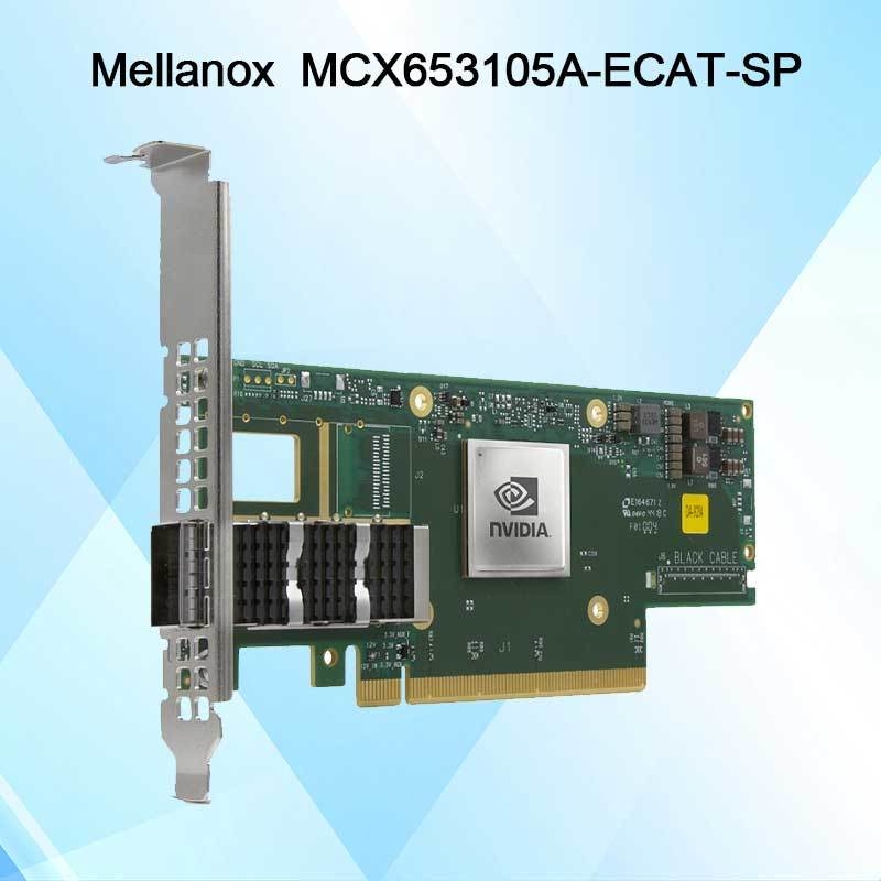Nvidia MCX653105A-Ecat-Sp Connectx6 à port unique Osfp56 EDR 100 Go/S carte réseau Vpi à bande infrarouge