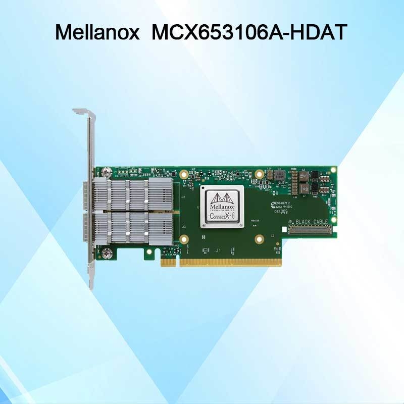 Carte réseau Mellanox ConnectX-6 MCX653106A-HDAT VPI, adaptateur InfiniBand et Ethernet 200 Gb/s