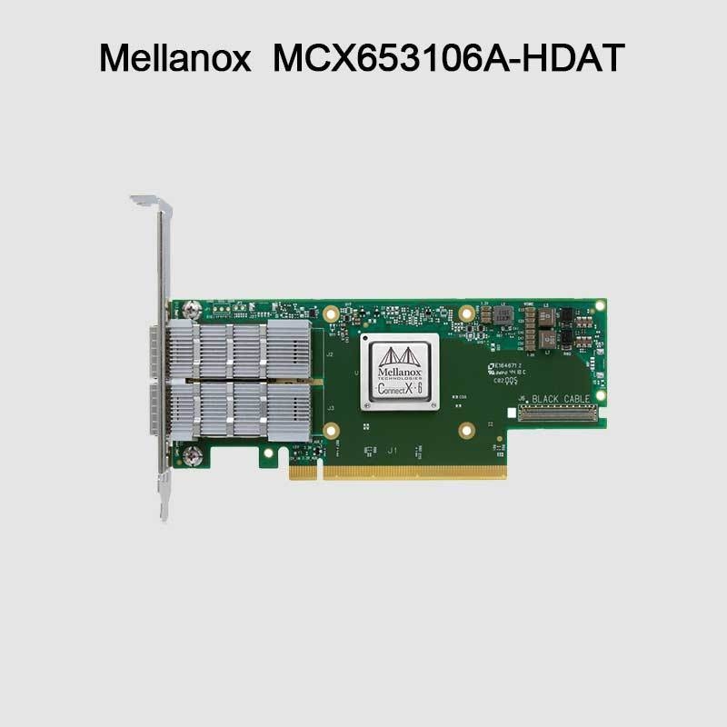 Carte réseau Mellanox ConnectX-6 MCX653106A-HDAT VPI, adaptateur InfiniBand et Ethernet 200 Gb/s
