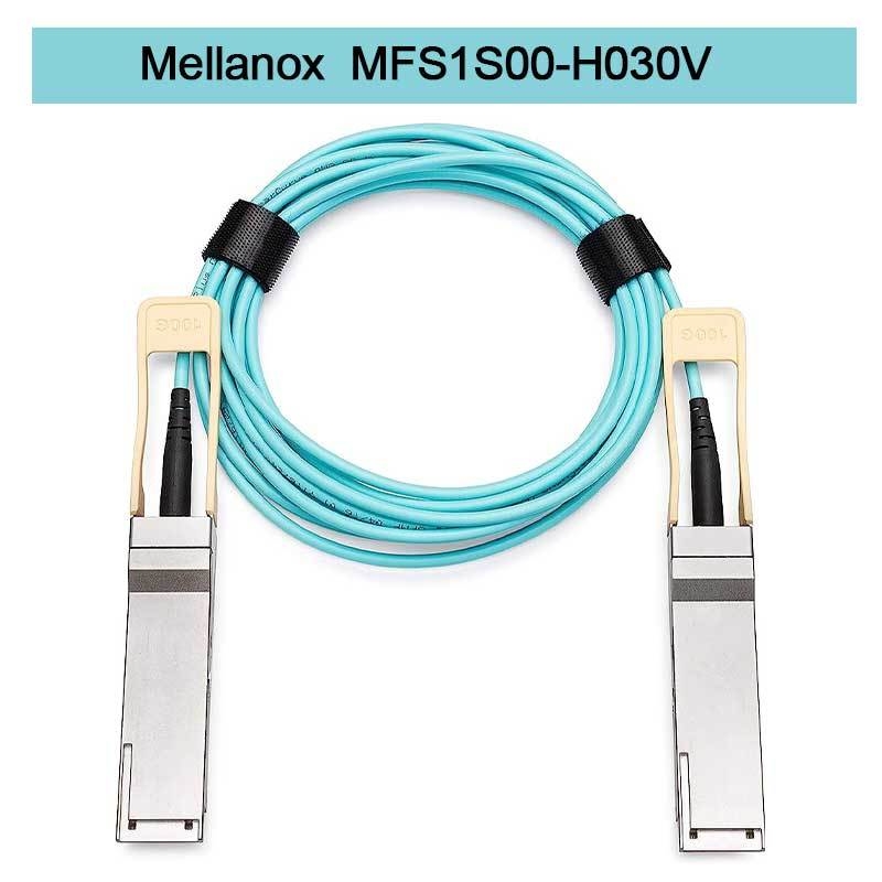 MFS1S00-H030V ((980-9I440-00H030) câble réseau Aoc IB HDR jusqu'à 200 Gb/s QSFP56 30m 200 Gbbase-AOC QSFP56 à QSFP56