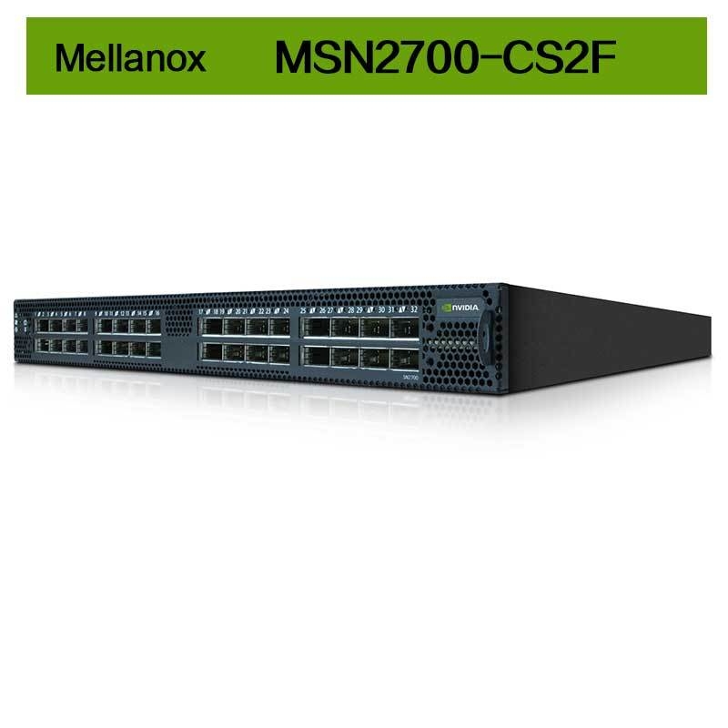 MSN2700-CS2F Spéctrum de commutation Mellanox basé sur une plateforme Ethernet ouverte 100GbE à 32 ports