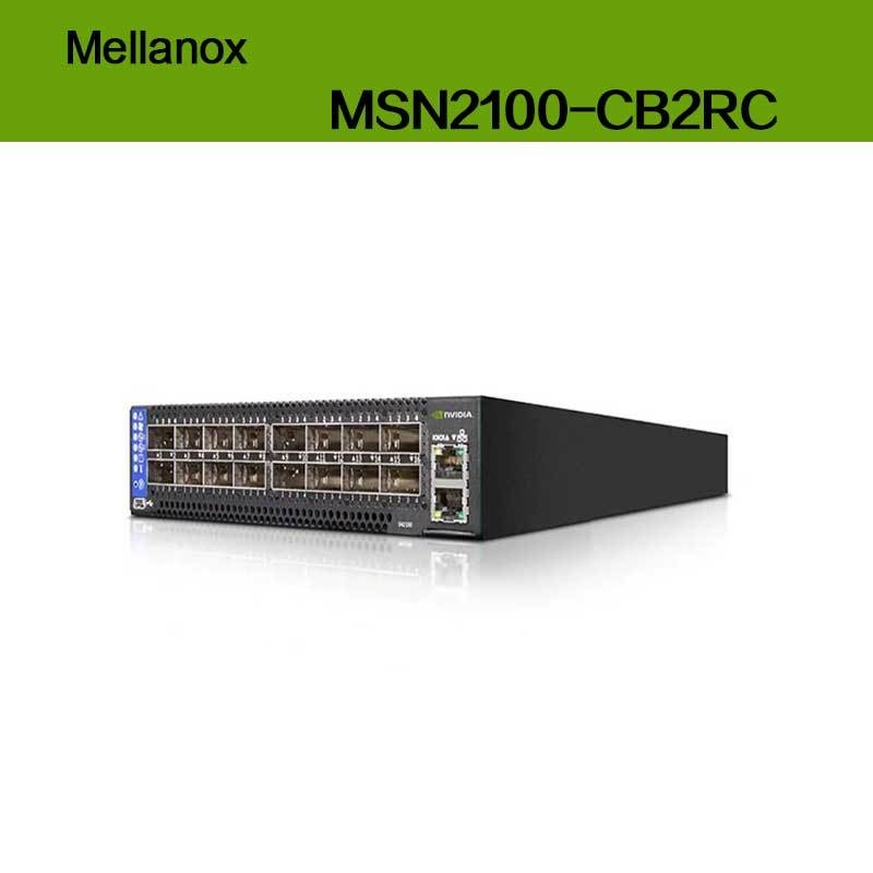 Vitesse maximale EDR Nvidia Mellanox Spectrum Basé sur un commutateur Ethernet ouvert 100gbe 1u avec Cumulus Linux MSN2100-CB2RC 16 ports QSFP28