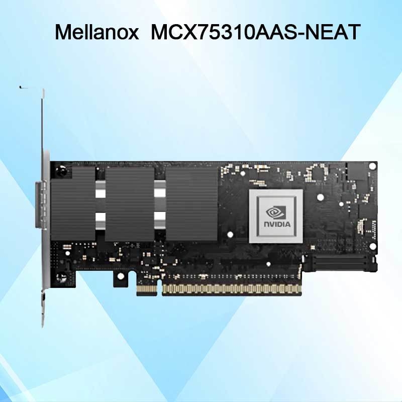Adaptateur Nvidia Connectx-7 MCX75310aas-Neat (900-9X766-003N-SQ0) Monoport Osfp Infiniband : NDR 400 Go/s (Vitesse par défaut) Ethernet : 400 Gbit/s