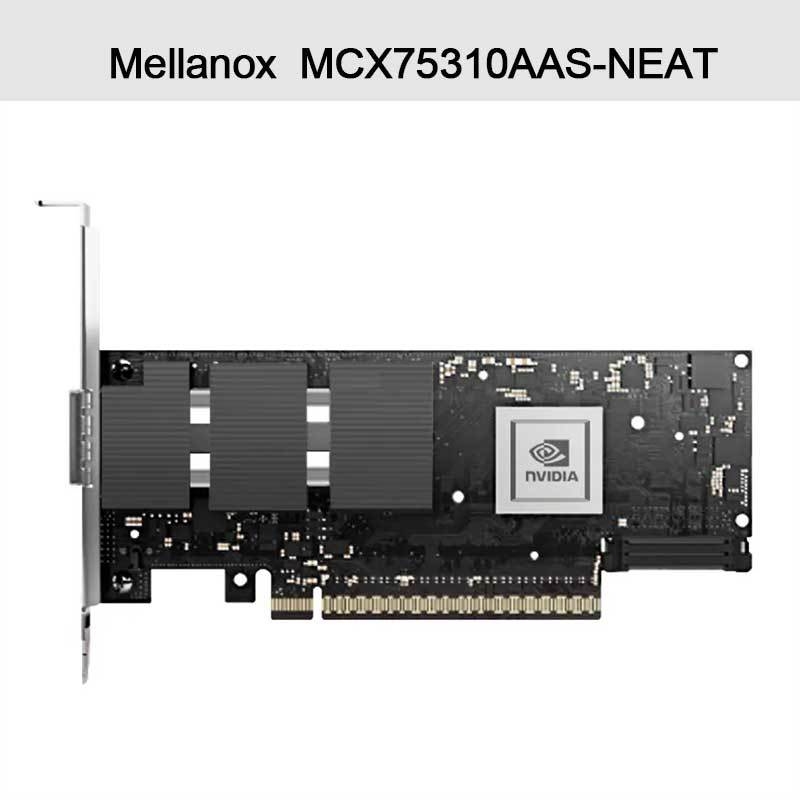 Adaptateur Nvidia Connectx-7 MCX75310aas-Neat (900-9X766-003N-SQ0) Monoport Osfp Infiniband : NDR 400 Go/s (Vitesse par défaut) Ethernet : 400 Gbit/s
