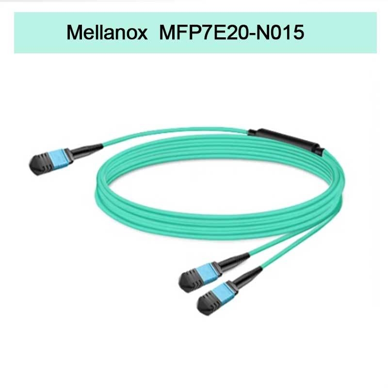Produits authentiques Nvidia Mellanox à 100% - Câble fibre optique passif Mfp7e20-N015, MMF, MPO12 APC vers 2xMPO12 APC, 15m