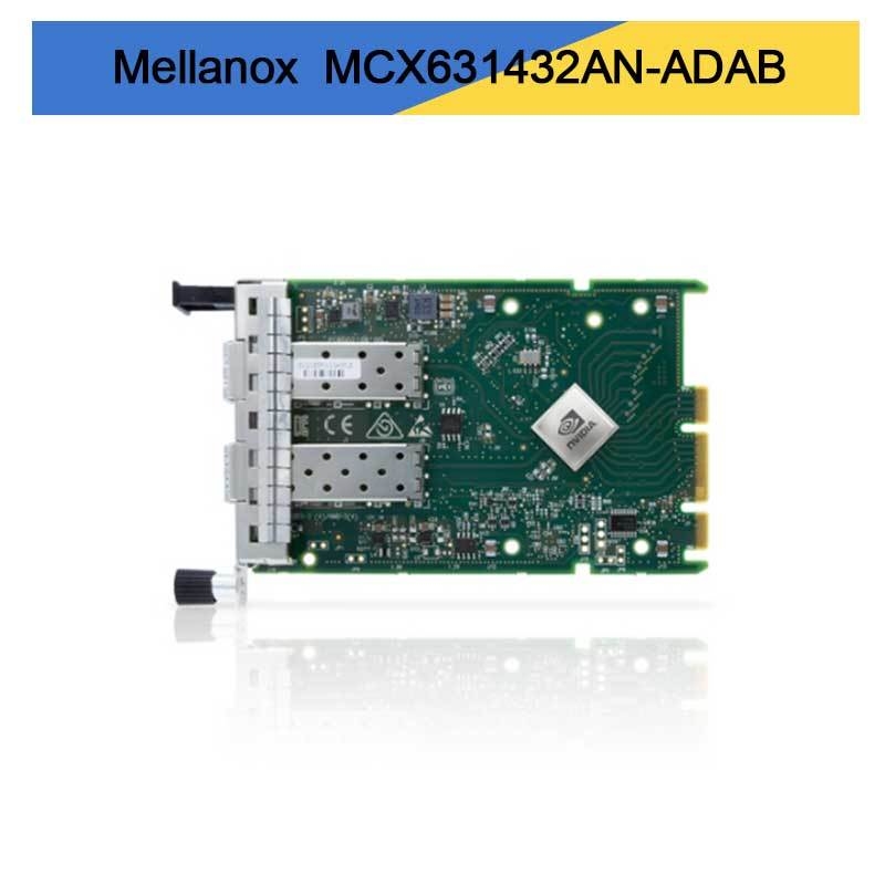 Carte adaptateur Nvidia MCX631432AN-ADAB ConnectX-6 Lx En, 25GbE OCP3.0, avec gestion hôte, double port SFP28, PCIe 4.0 x8, sans crypto, support à vis (languette de traction)