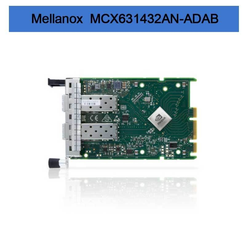 Carte adaptateur Nvidia MCX631432AN-ADAB ConnectX-6 Lx En, 25GbE OCP3.0, avec gestion hôte, double port SFP28, PCIe 4.0 x8, sans crypto, support à vis (languette de traction)