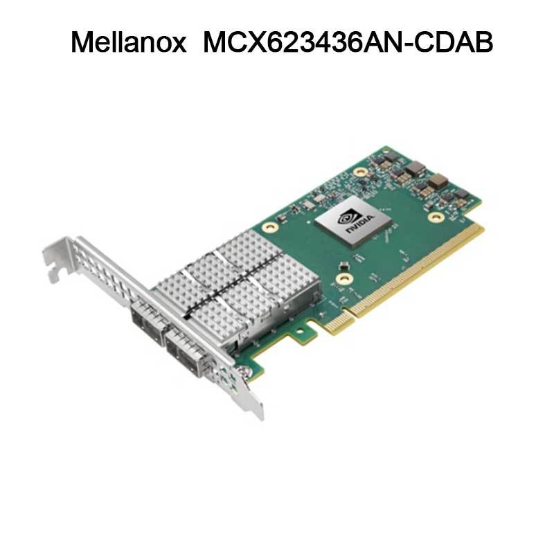 Nvidia MCX623436an-Cdab Connectx-6 Dx En carte d'adaptateur, 100 Gb, Ocp3.0, avec gestion d'hôte, double port Qsfp56, Pcie 4.0 X16, sans cryptographie, vis à pouce (Pull Tab)