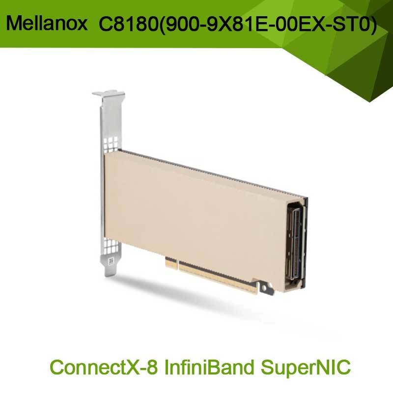 Nvidia Connectx-8 Adaptateur C8180 (900-9X81E-00EX-ST0) Unique cage Osfp Infiniband: 800 gbs Xdr Ib