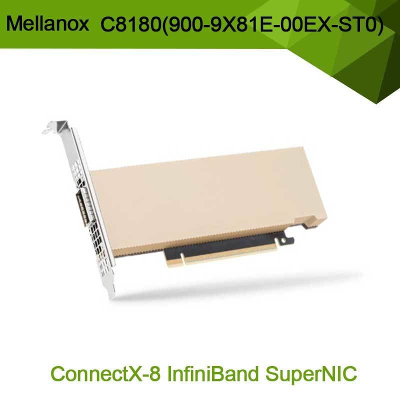 Nvidia Connectx-8 Adaptateur C8180 (900-9X81E-00EX-ST0) Unique cage Osfp Infiniband: 800 gbs Xdr Ib
