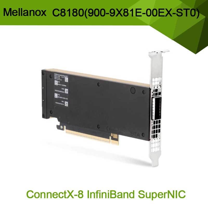 Nvidia Connectx-8 Adaptateur C8180 (900-9X81E-00EX-ST0) Unique cage Osfp Infiniband: 800 gbs Xdr Ib