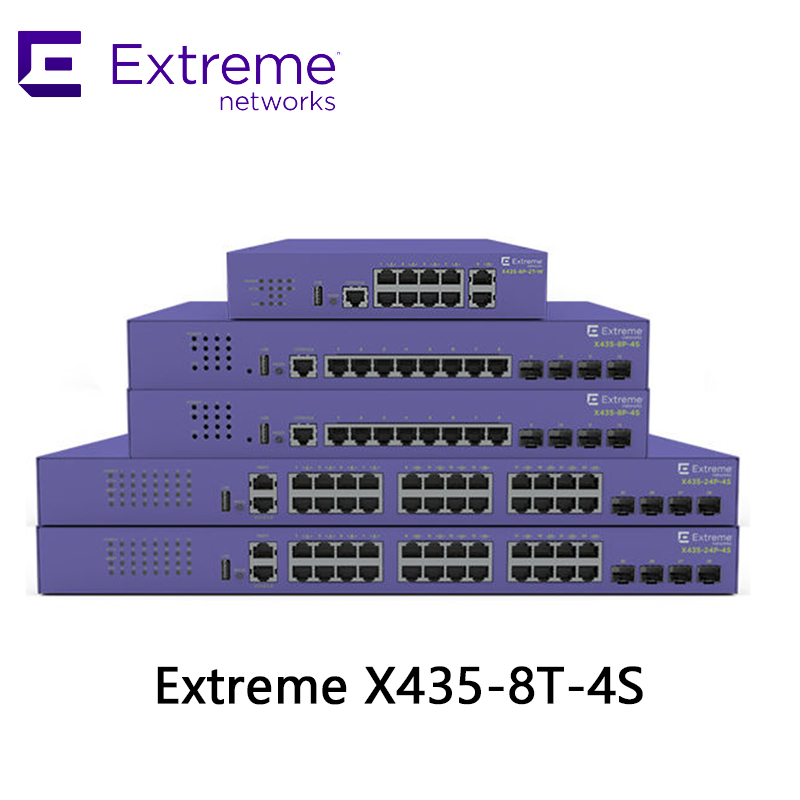 Commutateur réseau hautes performances Extreme X435-8t-4s Series pour une connectivité transparente