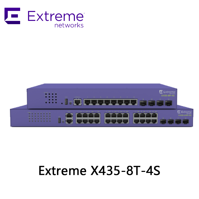Commutateur réseau hautes performances Extreme X435-8t-4s Series pour une connectivité transparente