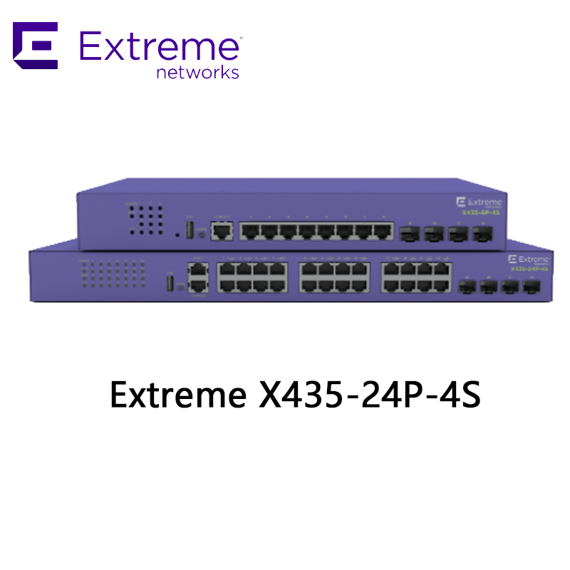 Commutateur AVB Extreme Networks X435 24P X435 4S 68 Gbit/s 50,6 Mpps neuf et original