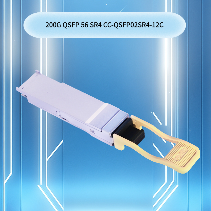 Émetteur-récepteur optique Qsfp56 Sr4 200g 100m sur fibre Om4 / 70m sur fibre Om3 Interconnexion informatique haute performance pour centres de données