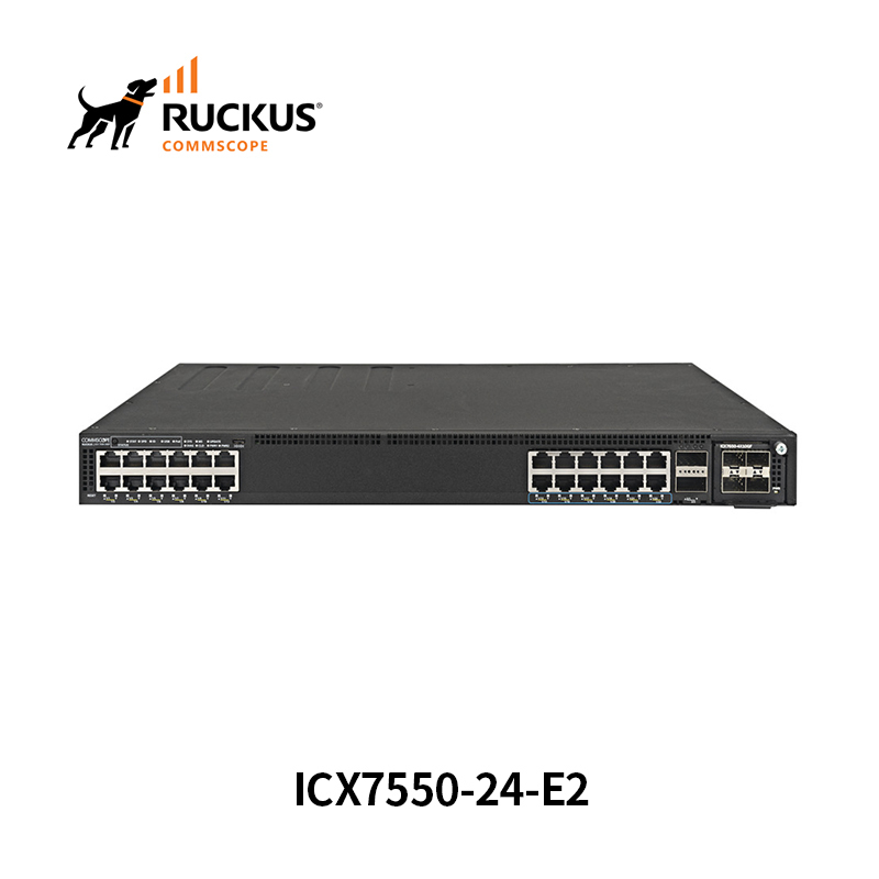 Commutateur Ruckus Icx7550-24-E2 avancé avec 24 ports pour une connectivité transparente