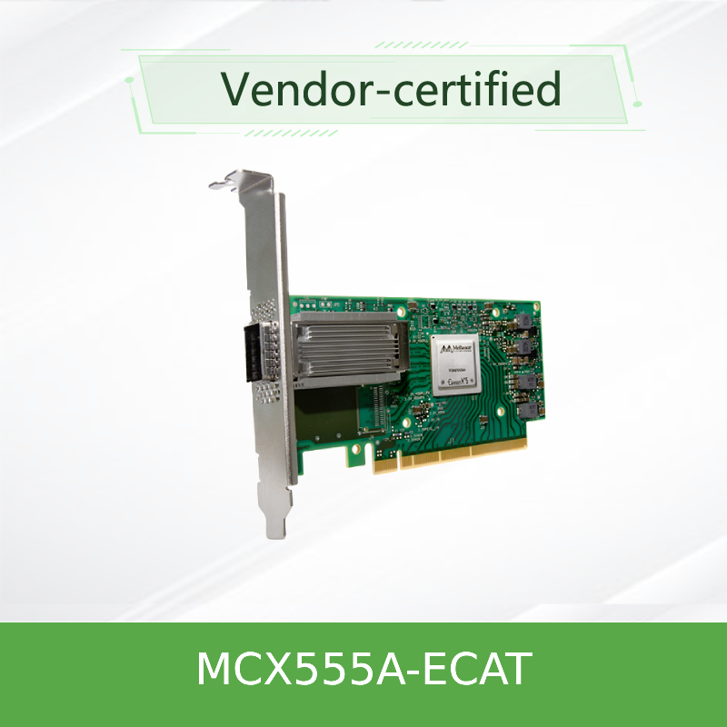 Carte réseau VPI Mellanox 100gbe Nic Adapter Card MCX555A-ECAT ConnectX-5 EDR 100GbE de Mellanox
