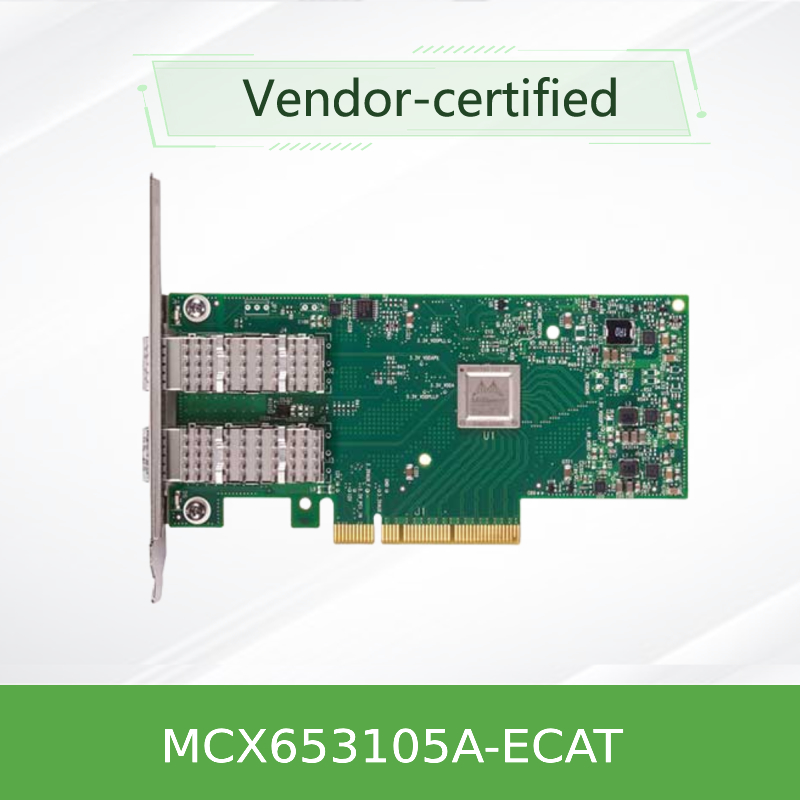 MCX653105A-ECAT ConnectX-6 carte d'adaptateur VPI 100 Gb/S HDR100 EDR IB 100 GbE port unique QSFP56