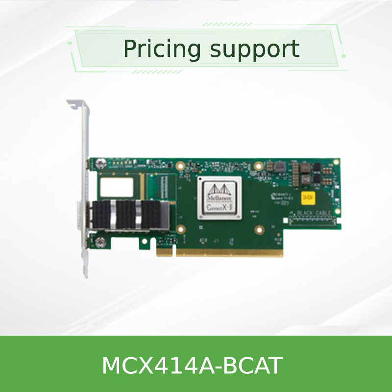 Nvidia 900-9X426-0054-Sq0 MCX414A-Bcat Connectx-4 En carte d'interface réseau, 40/56gbe à double port Qsfp28, Pcie3.0 X8, haut support