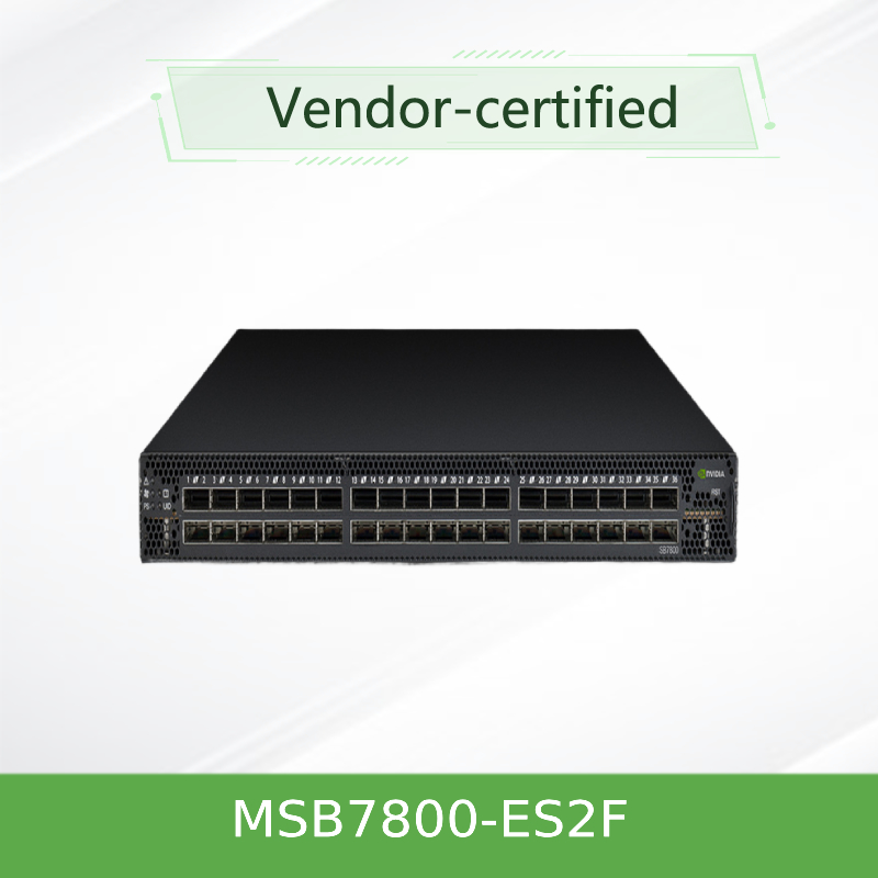 Le système 36 QSFP28 d'InfiniBand EDR 100Gb/S de commutateur de réseau de MSB7800-ES2F Mellanox met en communication 1U