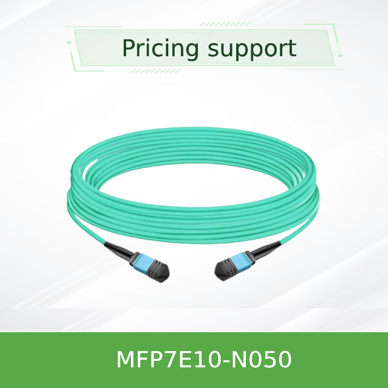 Cable à fibre optique multimode de type MFP7E10-N050 MPO-12/APC à MPO-12/APC