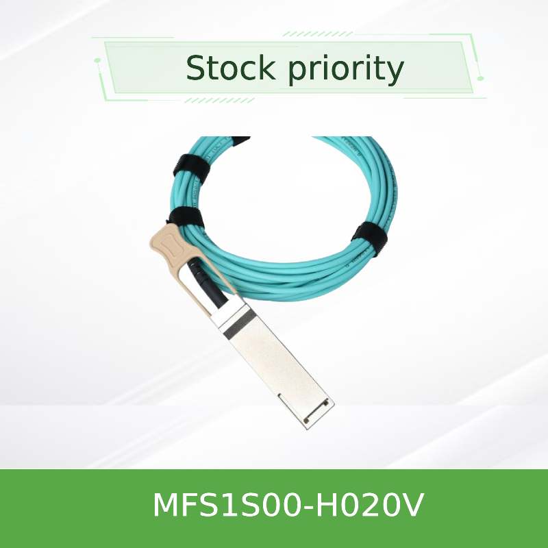 Câble MFS1S00-H020V IB HDR de Mellanox AOC de console jusqu'au câble de réseau de 200Gb/S QSFP56 20m