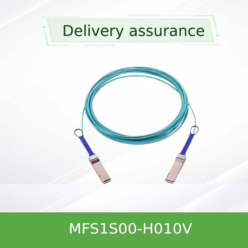 Cable Mellanox à débit de données élevé QSFP56 Cable Mellanox AOC Cable optique actif MFS1S00-H010V câbles à bande infini