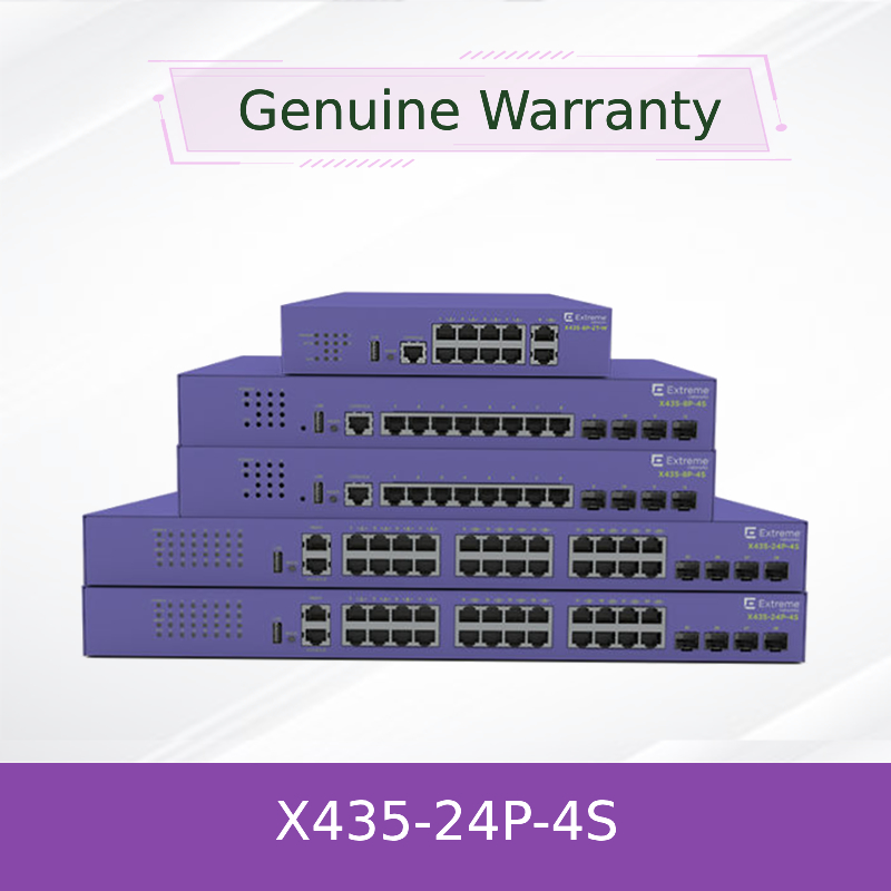 Commutateur AVB Extreme Networks X435 24P X435 4S 68 Gbit/s 50,6 Mpps neuf et original