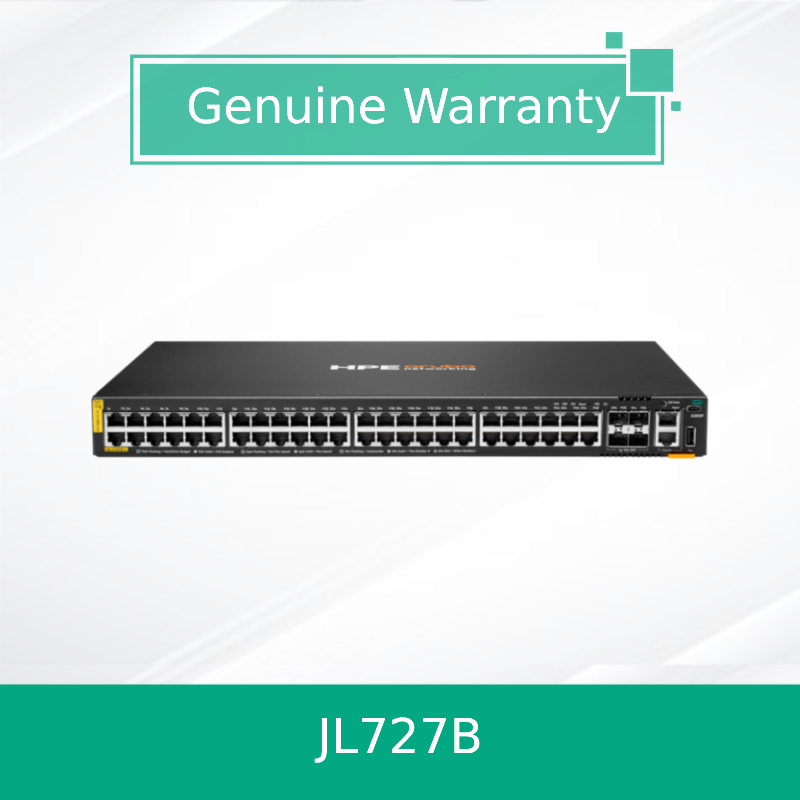 Produits 100% originaux Hpe Aruba Networking Cx 6200f 48g Classe-4 Poe 4SFP+ Commutateur à 370W (JL727B)