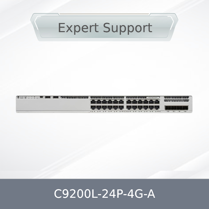 Nouveau stock propre d'origine 9200L Switch C9200L-24p-4G-a Cata Lyst 9200L 24-Port Poe+, 4 X 1g, avantage réseau C9200L-24p-4G-a