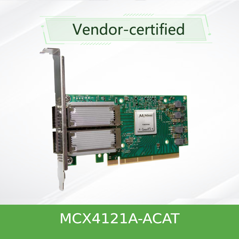 Mellanox ConnectX-4 Lx EN MCX4121A-ACAT Carte d'interface réseau à double port 25GbE SFP28 avec support RDMA et RoCE