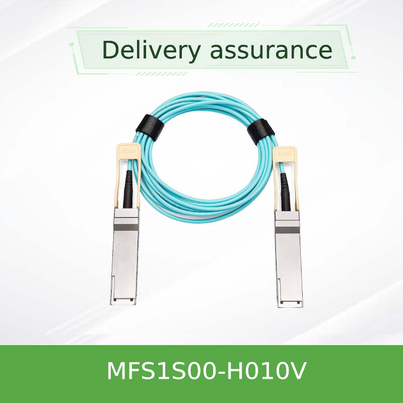 NVIDIA MFS1S00-H010V 200Gb/s QSFP56 câble optique actif - 10m AOC pour les centres de données HDR InfiniBand et 200GbE