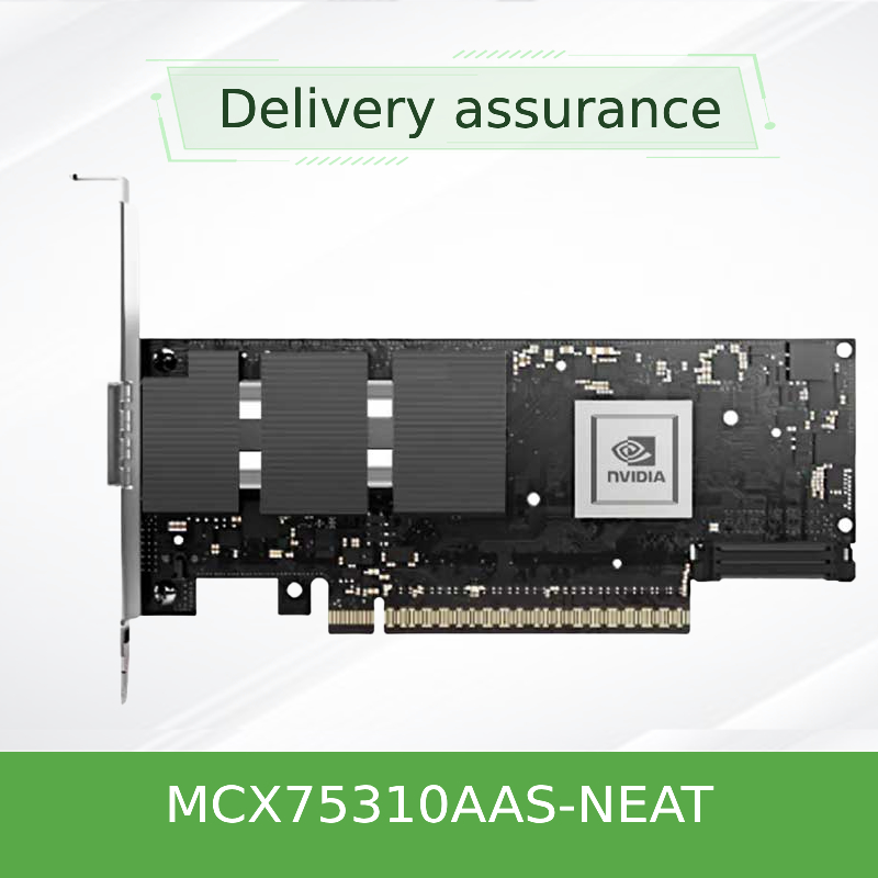 Adaptateur Nvidia Connectx-7 MCX75310aas-Neat (900-9X766-003N-SQ0) Monoport Osfp Infiniband : NDR 400 Go/s (Vitesse par défaut) Ethernet : 400 Gbit/s