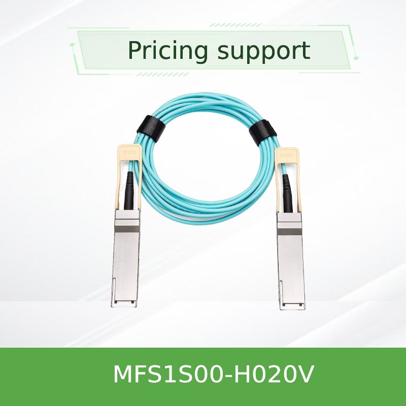 Mellanox MFS1S00-H020V 20m 200Gb/s QSFP56 Cable optique actif à longue portée Solution d'interconnexion de centre de données